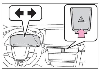 Toyota C-HR. Emergency flashers
