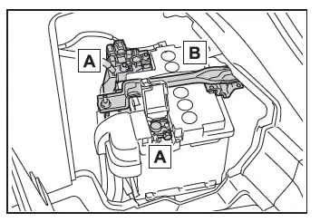 Toyota C-HR. 12-volt battery (M20A-FXS engine)