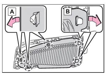 Toyota C-HR. Cleaning the hybrid battery (traction battery) air intake vent