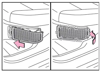 Toyota C-HR. Cleaning the hybrid battery (traction battery) air intake vent