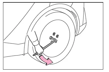 Toyota C-HR. If you have a flat tire (vehicles with a spare tire)